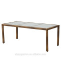 Conjunto de cadeira de mesa de jantar ao ar livre pátio Rattan Conjunto de cadeira de jardim almofadado (KD)